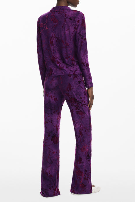 Desigual Womens Long-Sleeved Purple Shirt