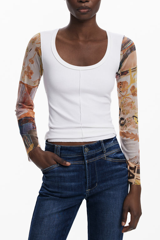 Desigual Womens White Sweater