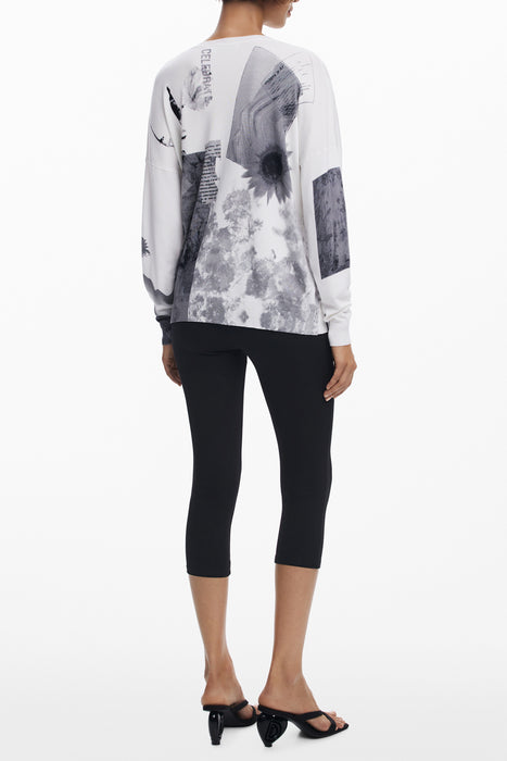 Desigual Womens White Sweater