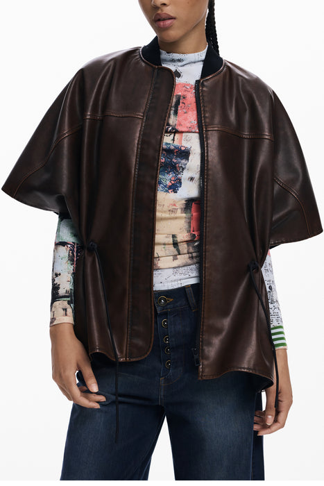 Desigual Womens Brown Poncho