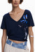 Desigual Womens Short-Sleeve T-Shirt Blue