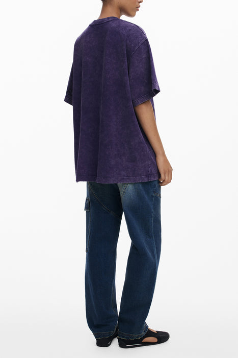 Desigual Womens Short-Sleeve T-Shirt Purple