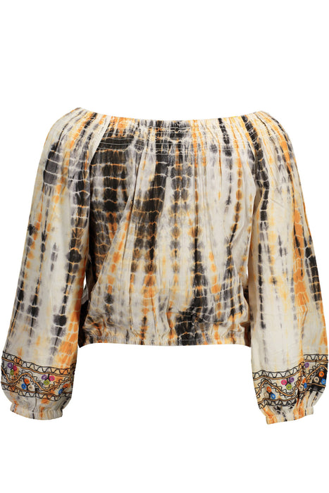 Desigual Womens Long Sleeve T-Shirt Beige