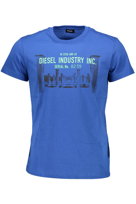 Diesel Mens Short Sleeve T-Shirt Blue