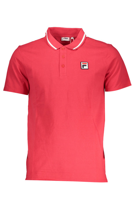 Fila Mens Red Short Sleeved Polo Shirt