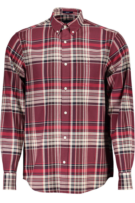 Gant Mens Long Sleeve Shirt Red