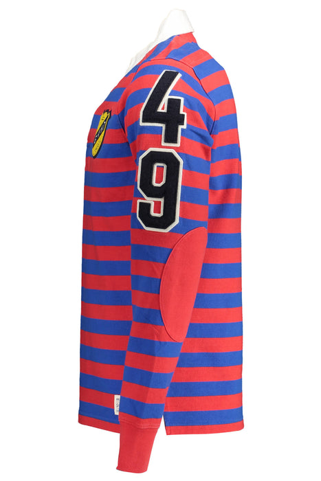 Gant Mens Red Long Sleeve Polo Shirt