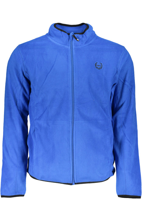 Gian Marco Venturi Mens Blue Zip Sweatshirt