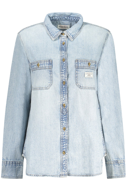 Guess Jeans Long Sleeve Shirt Women Blue
