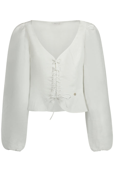 Guess Jeans Long Sleeve Shirt Women White
