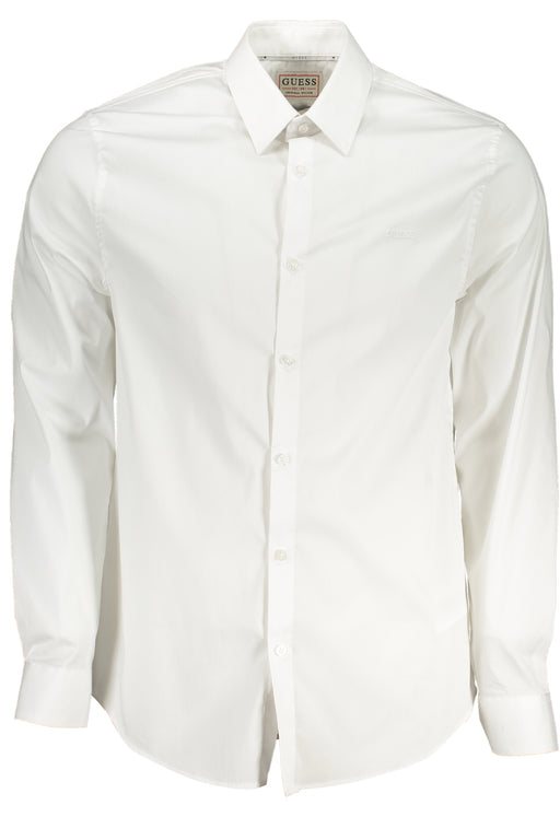Guess Jeans Mens White Long Sleeve Shirt