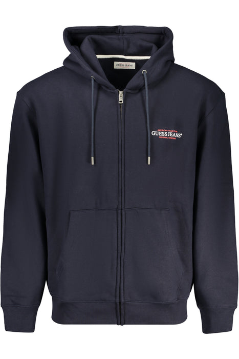 Guess Jeans Mens Zip-Up Sweatshirt Blue