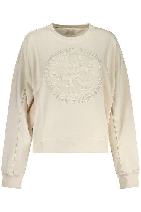 Guess Jeans Womens White Zip-Up Sweatshirt