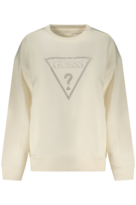 Guess Jeans Womens White Zip-Up Sweatshirt