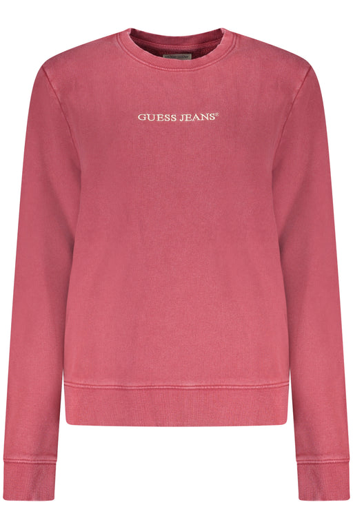 Guess Jeans Womens Red Zip-Up Sweatshirt