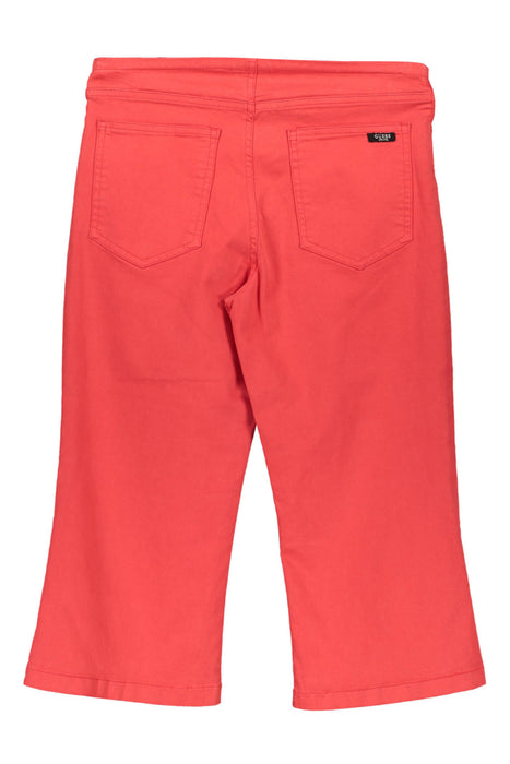 Guess Jeans Red Woman Pinocchietto Trousers