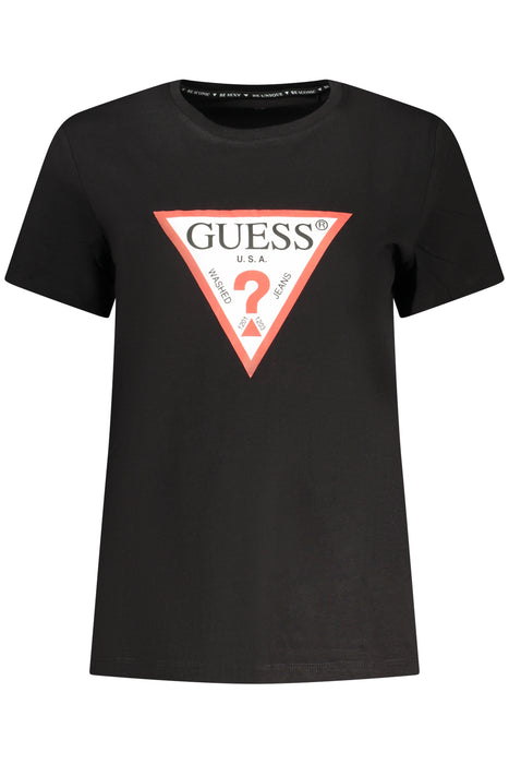 Guess Jeans Womens Short-Sleeved T-Shirt Black