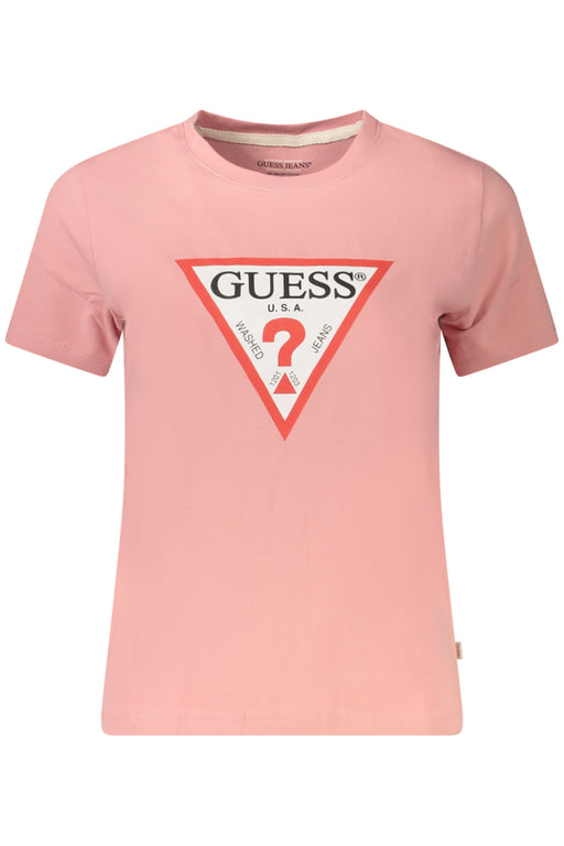 Guess Jeans Womens Short Sleeve T-Shirt Pink