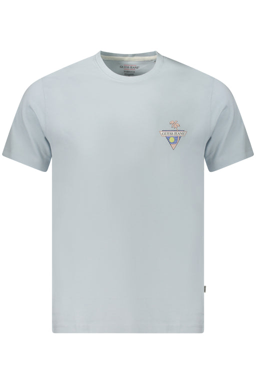 Guess Jeans Short Sleeve T-Shirt Men Blue