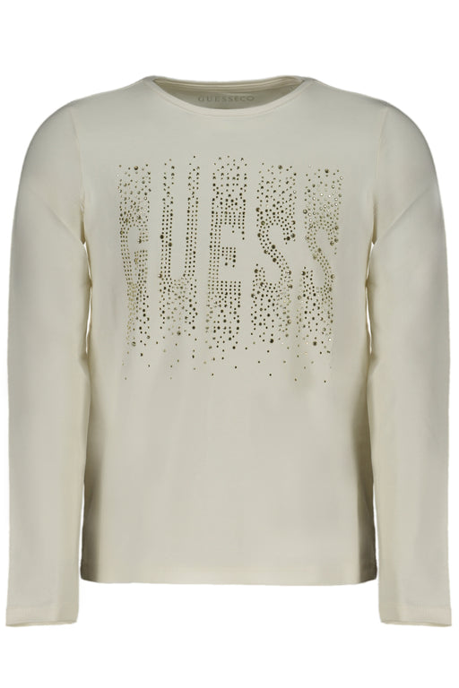 Guess Jeans White Long Sleeved T-Shirt For Girls
