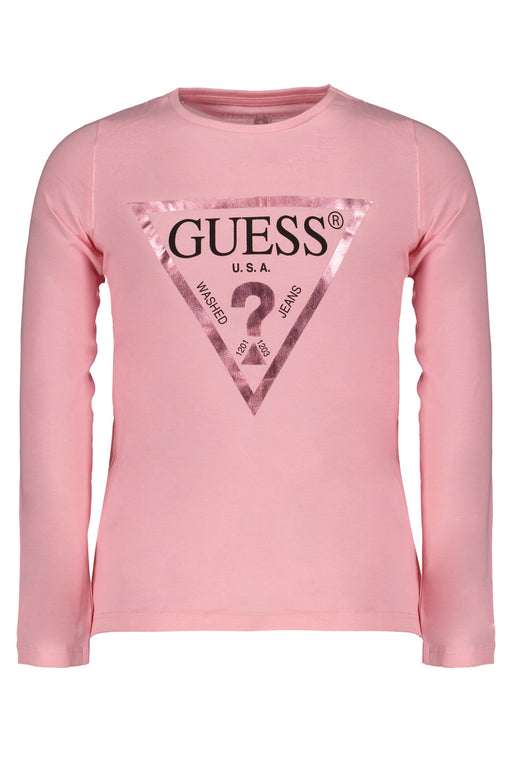 Guess Jeans Pink Girl Long Sleeve T-Shirt