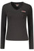 Guess Jeans Womens Long-Sleeved T-Shirt Black