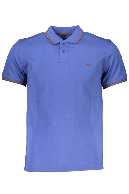 Harmont & Blaine Mens Short Sleeved Polo Shirt Blue