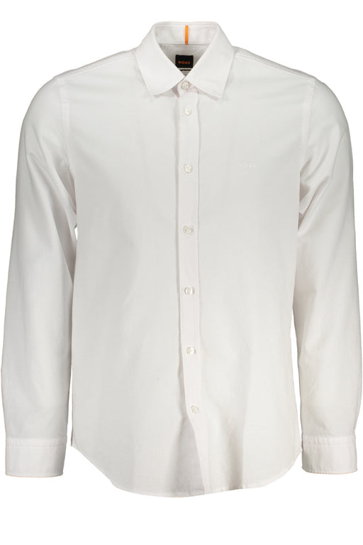 Hugo Boss Mens White Long Sleeved Shirt