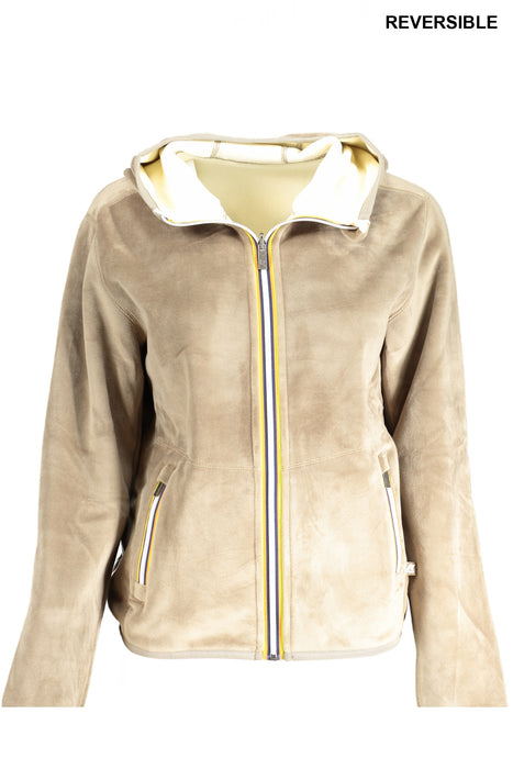 K-Way Beige Womens Zip Sweatshirt