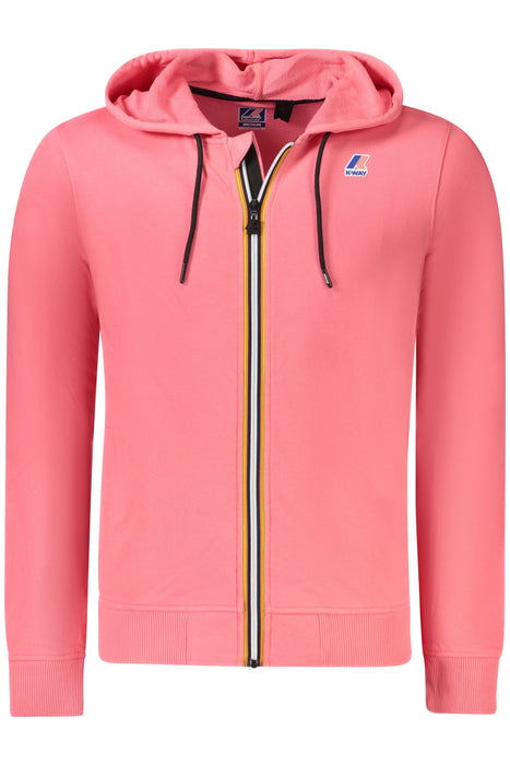 K-Way Mens Zip-Up Sweatshirt Pink