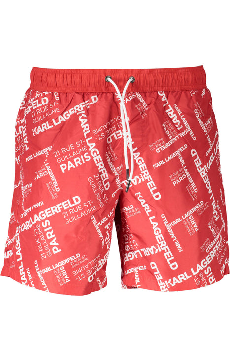 Karl Lagerfeld Beachwear Swimsuit Mens Bottom Red