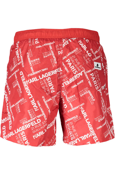 Karl Lagerfeld Beachwear Swimsuit Mens Bottom Red