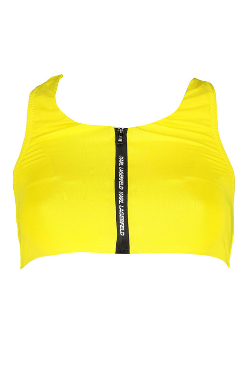 Karl Lagerfeld Swimsuit Parts Above Yellow Woman