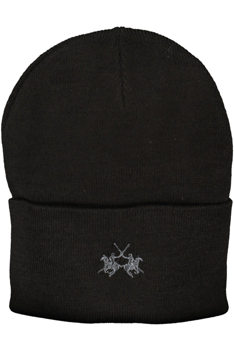La Martina Black Mens Beanie