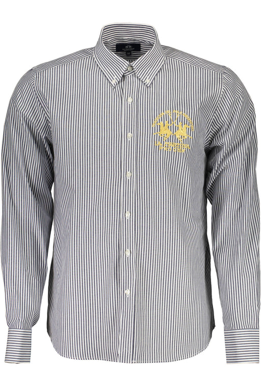 La Martina Long Sleeve Shirt Men Blue