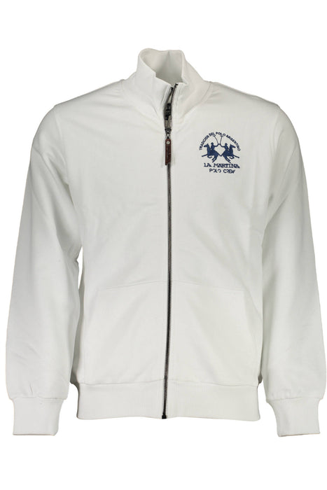 La Martina Mens White Zip-Up Sweatshirt