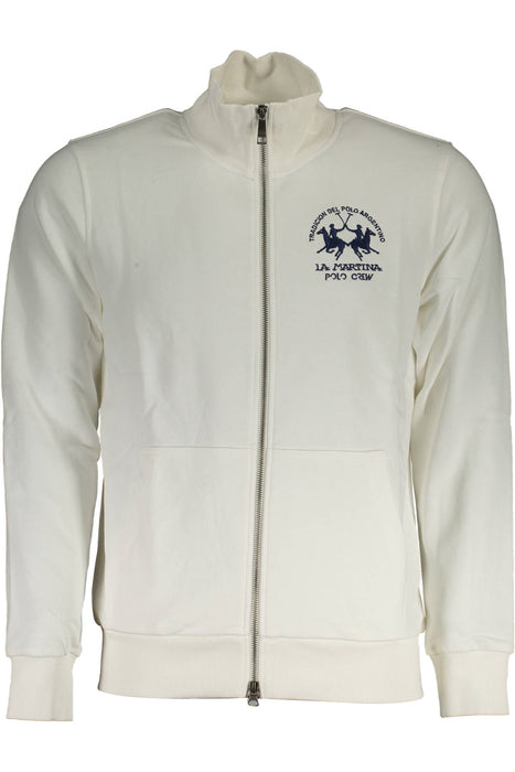 La Martina Mens White Zip-Up Sweatshirt
