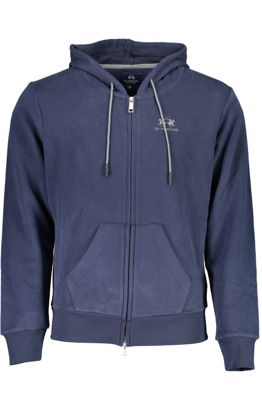 La Martina Mens Blue Zip Sweatshirt