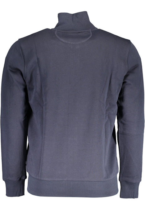 La Martina Mens Blue Zipped Sweatshirt