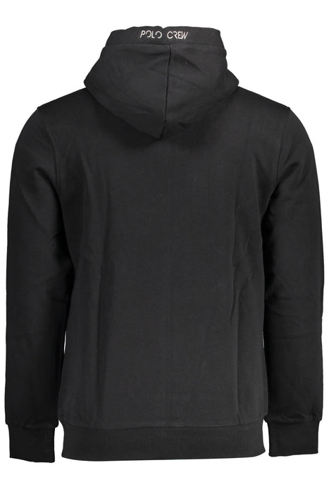 La Martina Mens Black Zipped Sweatshirt