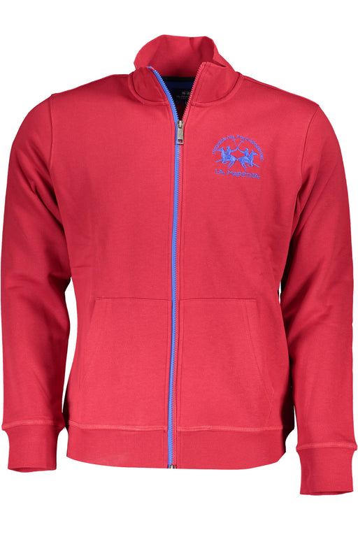 La Martina Mens Red Zip Sweatshirt