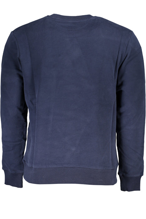 La Martina Mens Blue Zipless Sweatshirt