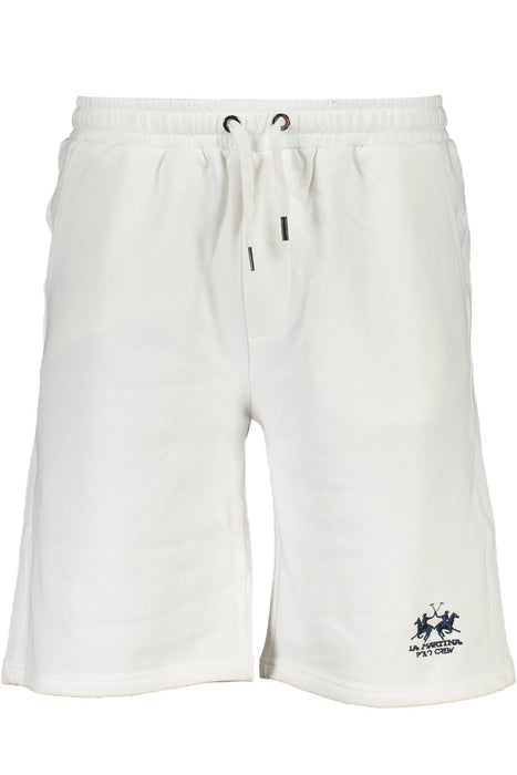 La Martina White Mens Bermuda Pants