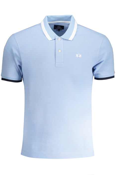 La Martina Mens Blue Short Sleeved Polo Shirt