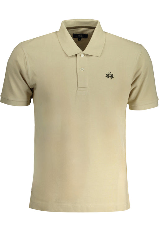 La Martina Mens Short Sleeved Polo Shirt Beige