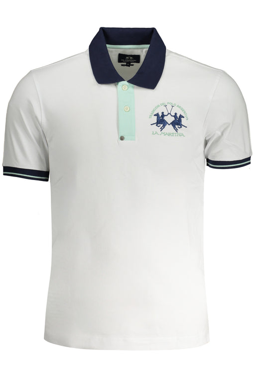 La Martina Mens White Short Sleeved Polo Shirt