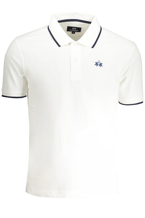 La Martina Mens Short Sleeve Polo White