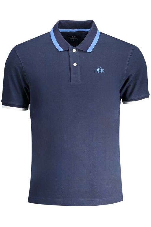 La Martina Mens Blue Short Sleeved Polo Shirt