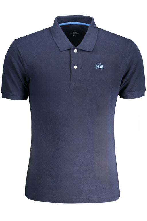 La Martina Mens Blue Short Sleeved Polo Shirt