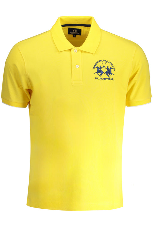 La Martina Yellow Mens Short Sleeved Polo Shirt